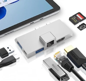 USB3.0 Dock Station Hub Type-C Small Docking Station Hub for Surface Pro X/9/8 - Picture 1 of 8