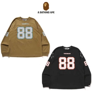 A Bathing Ape Men's Relaxed Fit Long Sleeve T-Shirt 2024 FW BAPE FOOTBALL Japan - Picture 1 of 12