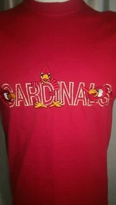 Camiseta roja bordada de tarjetas de los Cardenales de San Luis talla M para adulto  - Imagen 1 de 4