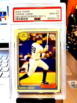 2022 TOPPS AARON JUDGE JUDGE 582 MONTGOMERY SET 2 #1 GEM MT 10 HIT KING " POP-7" - Image 1 of 4
