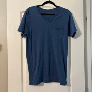 Camisa Hombre Azul Hurley Cuello en V Talla L - Imagen 1 de 2