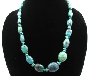 21" DTR JAY KING ADJUSTABLE TURQUOISE BEADED NECKLACE STERLING SILVER 925 JB4 - Picture 1 of 3