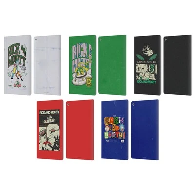 FUNDA BILLETERA LIBRO CUERO GRÁFICOS DUO OFICIAL RICK AND MORTY PARA AMAZON FIRE Foto 1 de 4