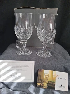 Bicchiere caffè irlandese WATERFORD CRYSTAL LISMORE taglio a mano WATERVILLE - coppia nuovo - Foto 1 di 3