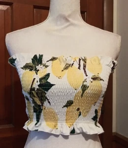 Angashion Size Girls Floral Multicolor Tube Top w/Ruffles Stretchy anga - Picture 1 of 6