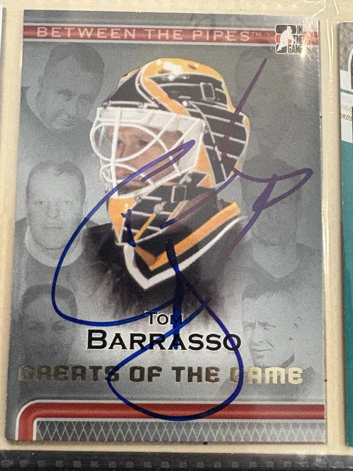 Signed 2006-07 ITG Between the Pipes Greats Of The Game Tom Barrasso Auto Card - Image 1 of 1