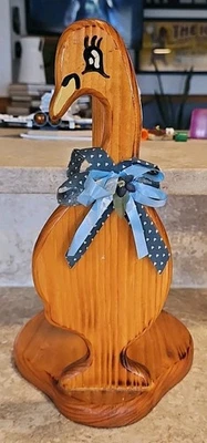 Toallero de papel ganso de madera vintage casa de campo casa de campo núcleo pato  Foto 1 de 4