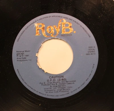 Pop New Wave 45 Caution - U.F.O. / U.F.O. On RoyB. - Image 1 of 2