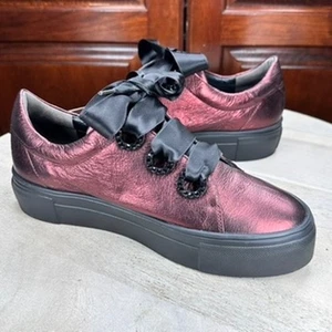 Kennel & Schmenger Metallic Leder Sneaker Damen 5,5 Ribbon Lace Burgundy - Bild 1 von 14