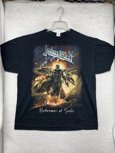 Maglietta Judas Priest Uomo XL Nera Redeemer of Souls Tour Concert Band Tee Metal - Foto 1 di 12