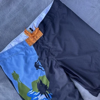 Boy Scouts of America Men’s 2XL Board Shorts Outdoor Adventure Print Drawstring - Image 1 of 4