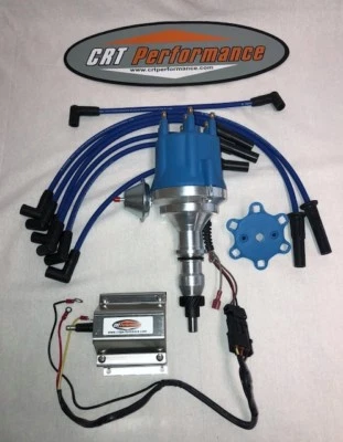 FORD 300 / 240 I6 4.9L Small Cap BLUE HEI DISTRIBUTOR + 60K COIL + HP 8MM WIRES - Image 1 of 4