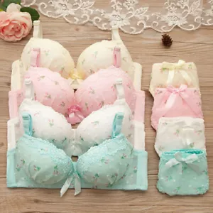 Women Ladies Sexy Floral Lace Padded Push-Up Underwear Bra Set Lingerie Knicker~ - Picture 1 of 20