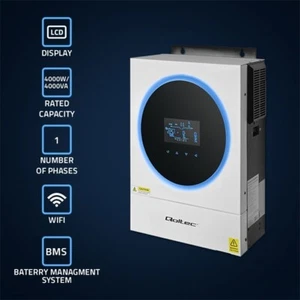 Qoltec Hybrid Off-Grid Solar Inverter 4kVA 4kW 120A MPPT LCD Wi-Fi - Picture 1 of 11