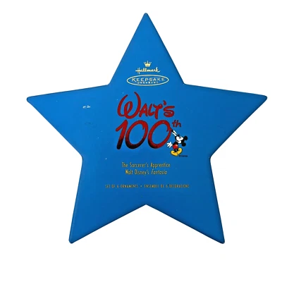 2001 HALLMARK RECUERDO DISNEY WALTS 100º juego de adornos de aprendiz de brujo Foto 1 de 4