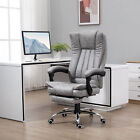 6-point Vibrating Massage Office Chair W/ Microfibre Upholstery Arms Grey