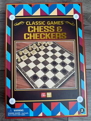 BRAND NEW Ambassador Classic Games Chess & Checkers Premium Quality - Image 1 of 4