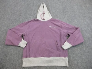 Champion Sweater Mens Large Purple Gray Reverse Weave Logo Sweatshirt Hoodie - Picture 1 of 13