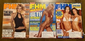 FHM For Him Magazine Lot 3 Issues 2002-2004 Olympic Special Beth Ostrosky Romijn - Picture 1 of 4