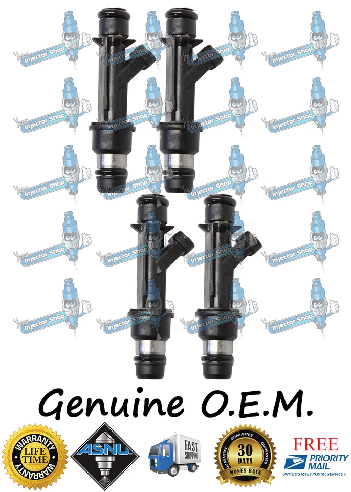 Pulverizador de combustible genuino Delphi 4 orificios 4x inyectores 25178967 Saturn SC1 SC2 SL SL1 SL2 Foto 1 de 4