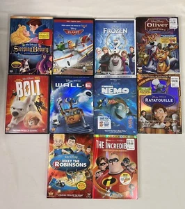10 Disney DVD Movies Lot Ratatouille Planes Frozen Finding Nemo Incredibles Bolt - Picture 1 of 2