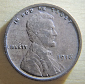 1916 Lincoln Wheat Penny - Picture 1 of 2
