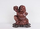 China 20. Jh. Große Holzfigur - A Chinese Hardwood Figure Of Budai - Chinois 