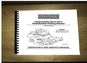Cub Cadet Hidrostático Comercial ZeroTurn Service Manual Enforcer 44, 48,54 - Imagen 1 de 1