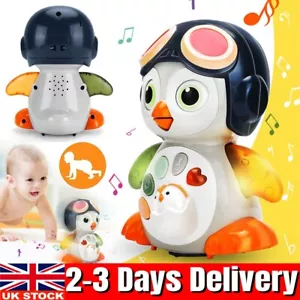 Baby Toys for 1 Year Old Penguin Dancing Crawling with Lights Boy Girl Gifts - Picture 1 of 17