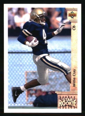 Willie Clay 1992 Upper Deck Star Rookie #7  Football Card - Image 1 of 2