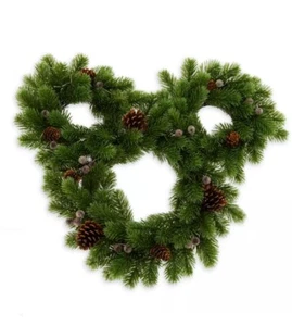Disney Mickey Mouse Icon Light-Up Holiday Christmas Wreath  16” x 18” Brand New! - Picture 1 of 2