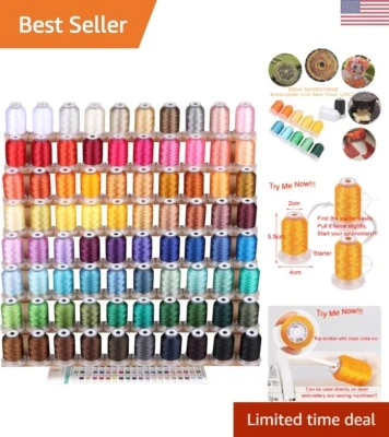 80 Spools Polyester Embroidery Machine Thread 500M - Colors Compatible with J... - Image 1 of 4