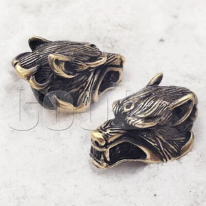 EINZIGARTIGE Schnalle WILDER WOLF FENRIR Paracord Messer Schlüsselband Armband Perlen Coob - Bild 1 von 7