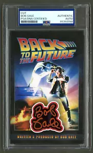 Bob Gale Signed Cut (PSA) Back to the Future Custom Photo Card Writer Producer - Picture 1 of 2