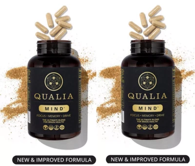 Dos (2) x Qualia Mind 2.0 Suplemento Nootrópicos - (240 Cápsulas en Total) - Nuevo Foto 1 de 3