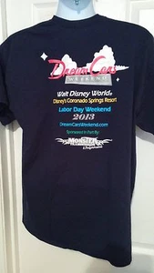 Disney Dream Car Weekend Size XL Dark Navy T-Shirt 2013 Labor Day 100% Cotton - Picture 1 of 4