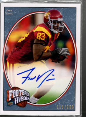 A2198- 2008 Upper Deck Heroes Autographs Blue #146 Fred Davis Auto /250 - NM-MT - Image 1 of 2