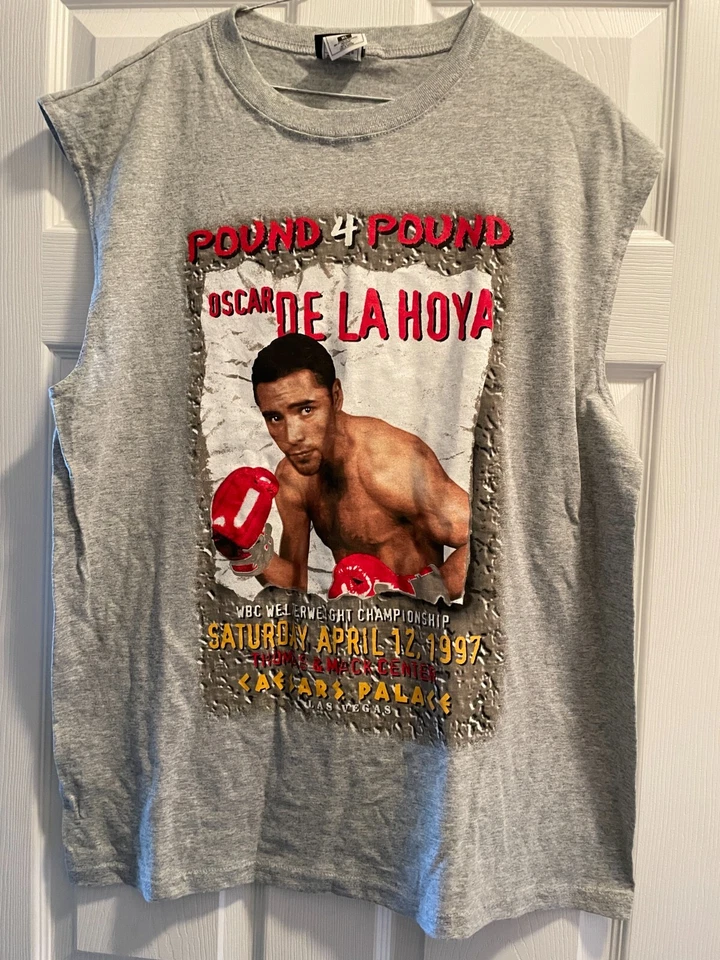 Nueva Camisa Para Hombres OSCAR DE LA HOYA Libra 4 Libras Caesars Palace 1997 Sin Mangas M/L Foto 1 de 1