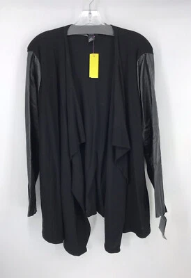 Cárdigan Suéter Para Mujer Alfani Talla Mediana Frente Abierto Imitación Cuero Mangas Usado en Excelente Condición Foto 1 de 3