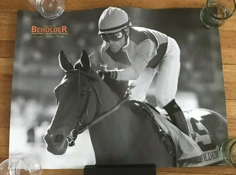 Benoit & Assoc. Queen B Beholder T. Richard Mandella Santa Anita Park Poster Cover