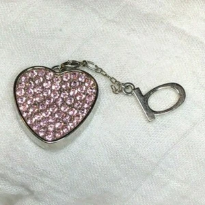 Bebe Heart Pink Sparkly Keychain - Picture 1 of 4