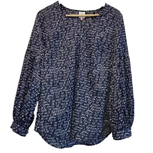Cabi Te Amore Bluse Damen Small blau weiß romantisch Langarmshirt - Bild 1 von 13