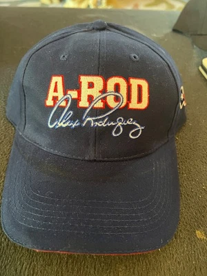 Texas Rangers Vintage Baseball Arod Alex Rodriguez Blue Cap SGA - Image 1 of 2