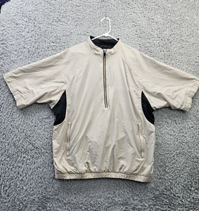 FootJoy Dryjoys Waterproof Wind Shirt Men XL Beige Pullover Golf Jacket - Picture 1 of 15