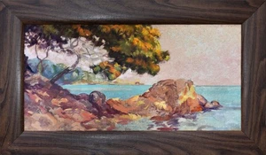 Original 30er Jahre Landschaft / Meer Ölgemälde Studie - Everett N. Bennett - NH - Bild 1 von 7