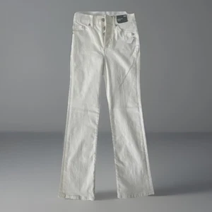 Express Cropped Flare High Rise Jeans White Women’s Medium - Picture 1 of 5