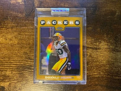 2008 Topps Chrome Donald Driver refrator dourado #TC80/199 embaladores  - Imagem 1 de 2