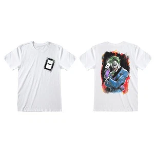 Maglia a Maniche Corte DC Comics Batman Card Bianco Unisex Taglia:L - Foto 1 di 2