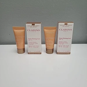 2 Confezioni Clarins Extra Rassodante Jour Crema Giorno Rassodante Antirughe 0,1 once Ciascuna - Foto 1 di 1