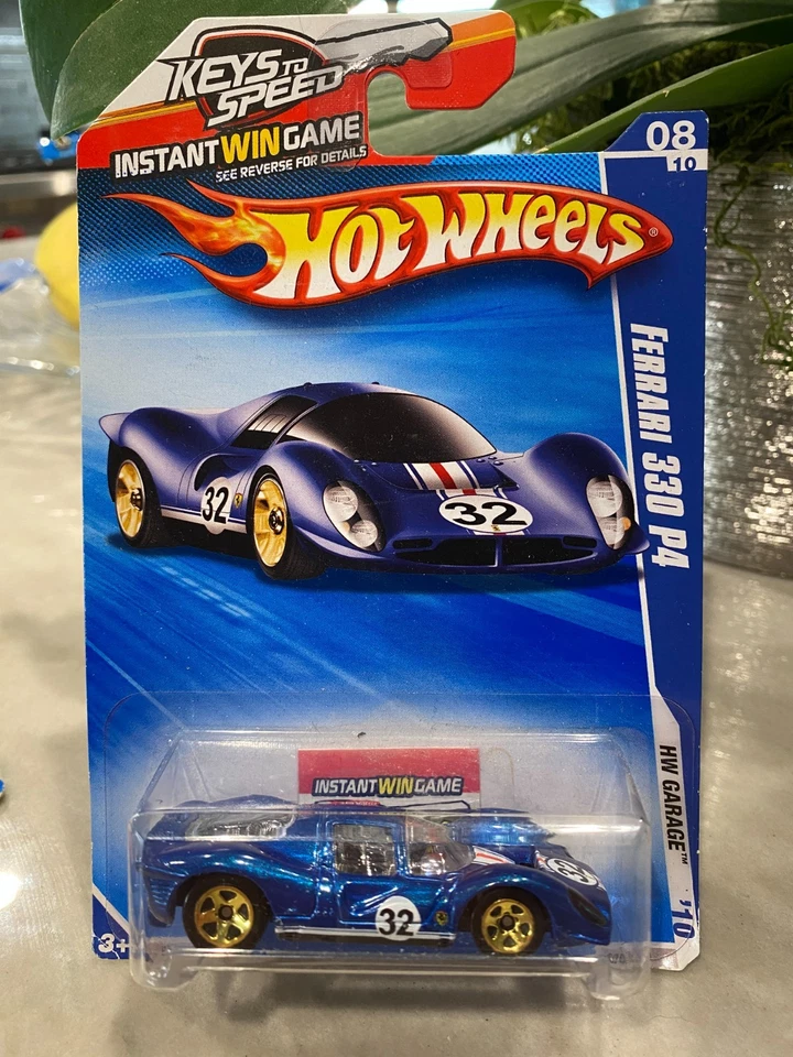 2010 Hot Wheels #76 Hw Garage 8/10 Ferrari 330 P4 Bleu Variante * / Doré 5 - Photo 1/1